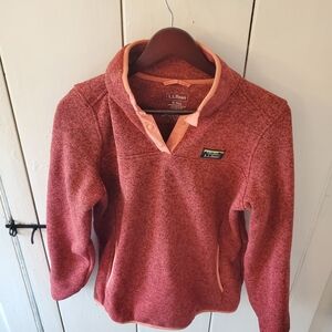 L.L. Bean Women's Coral Cowl Neck Sweater